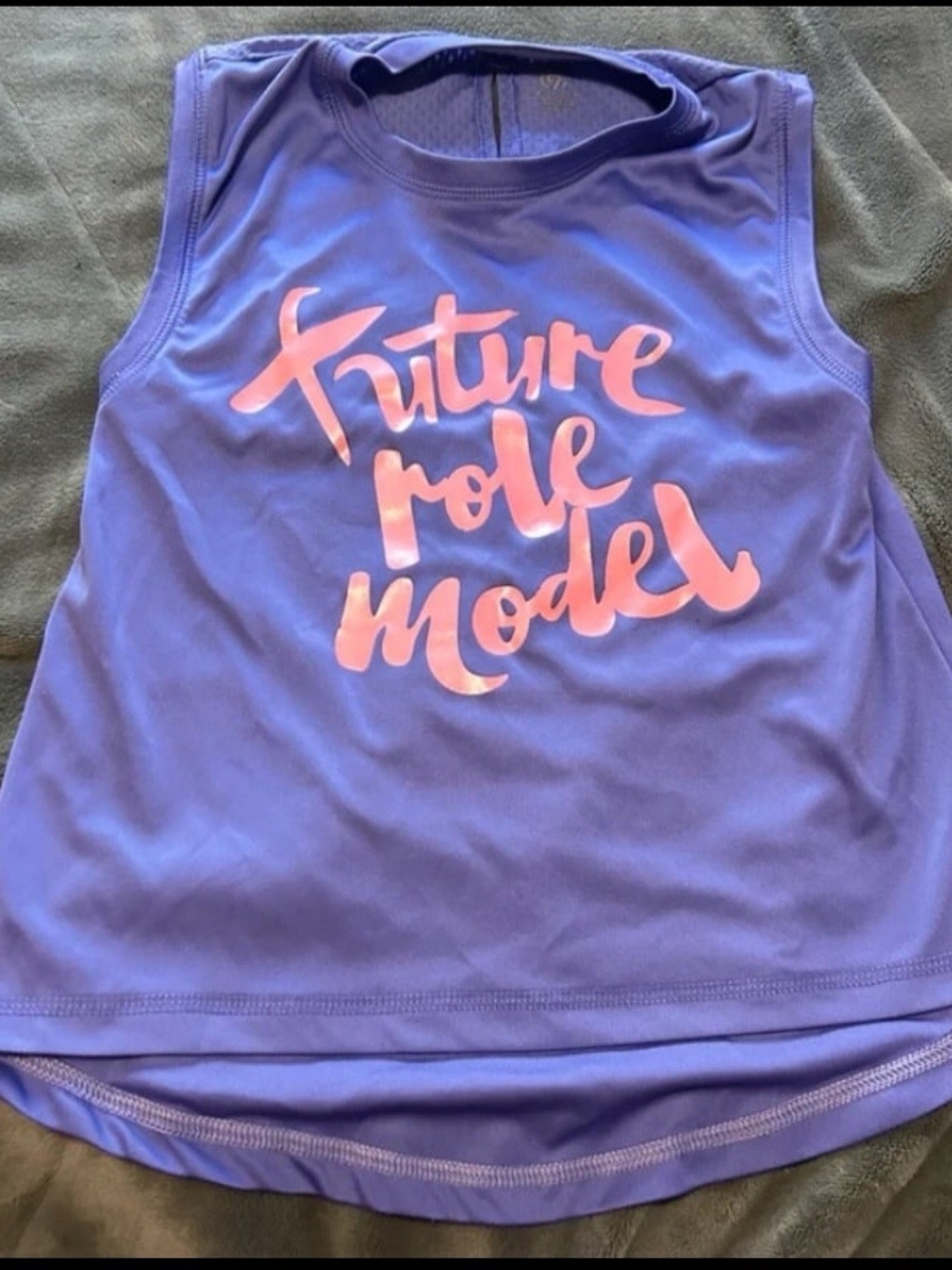 Champion Purple Tank Top with Pink "Future Role Model" Graphic